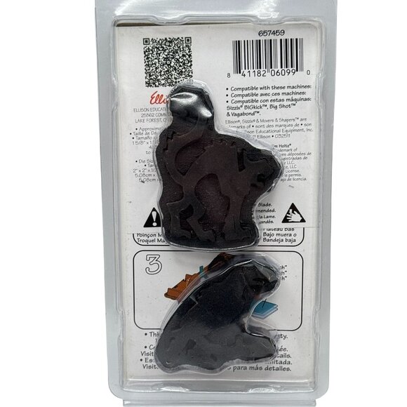 Tim Holtz Sizzix Movers & Shapers Mini Cat & Raven Magnetic Die Set - Picture 2 of 5